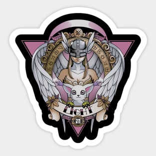 Digimon of light Angewomon - Angel wings - Cat Gatomon Tattoo Sticker